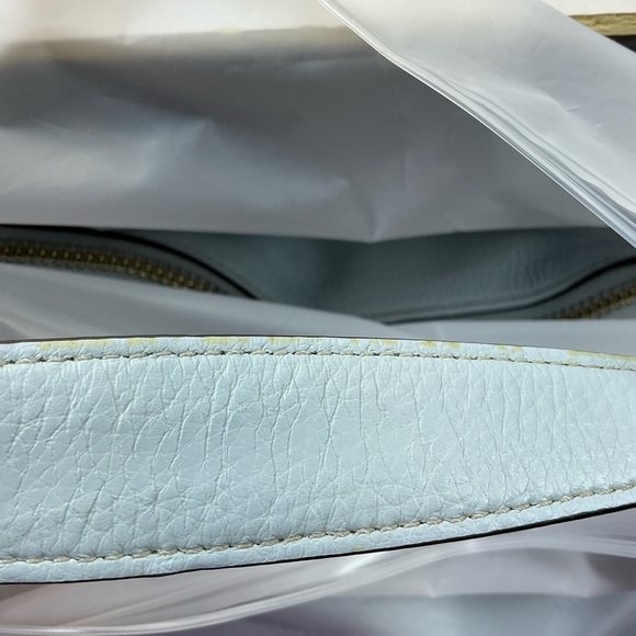 Coach Abby Hobo Baby Blue Duffle Shoulder Leather Bag Rehab - Picture 12 of 16